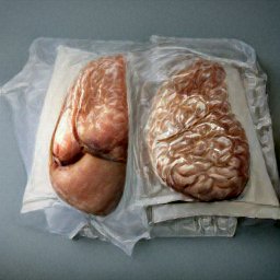 AI generated image of what looks like organs shrink-wrapped in plastic