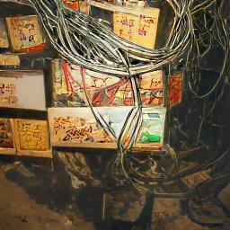 AI generated image of a bunch of junk in boxes and on the floor