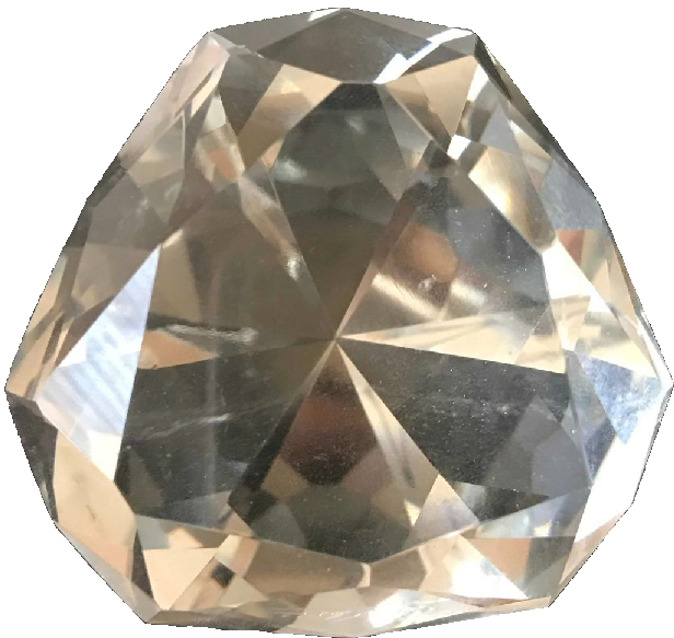 Cut out photo of a white jewel